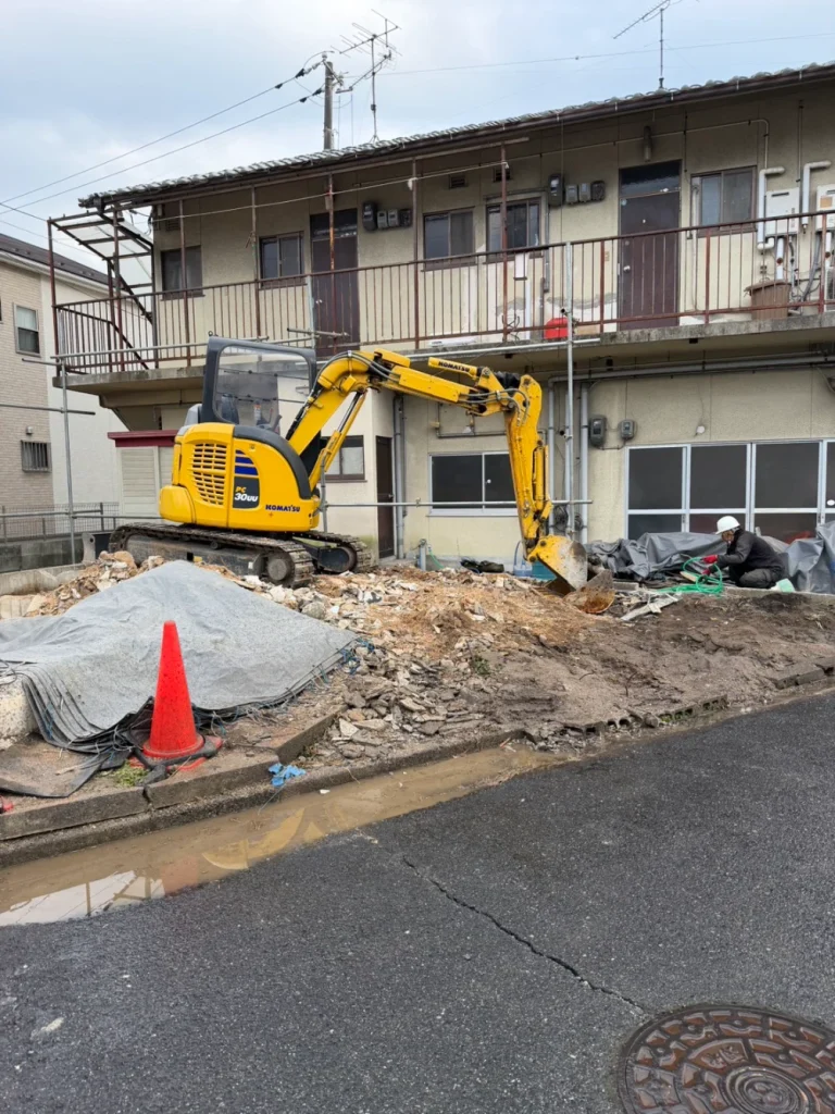 施工中の写真